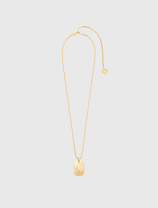 Collar placa signo del zodiaco