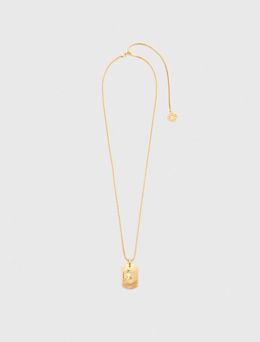 Collar placa signo del zodiaco