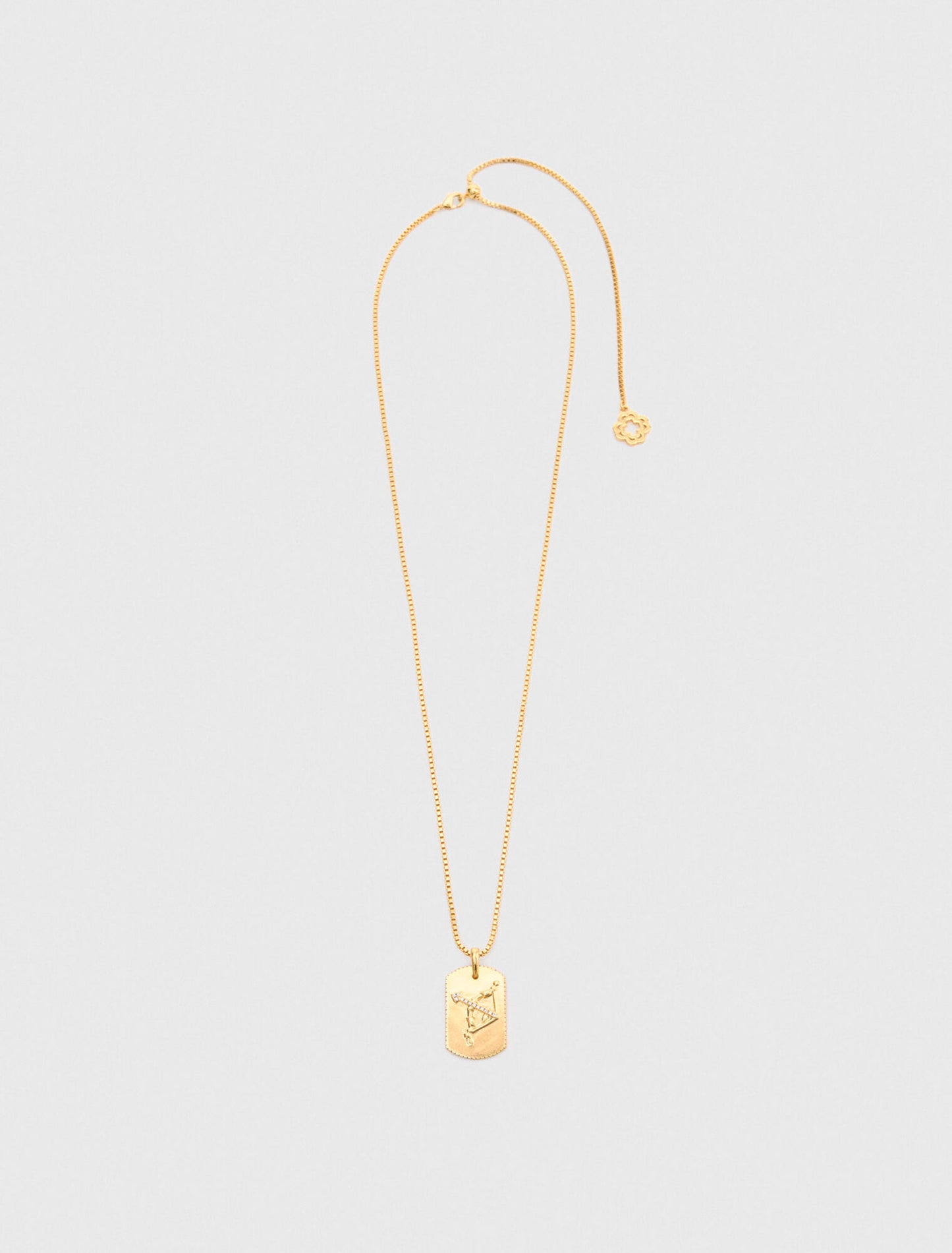 Collar placa signo del zodiaco