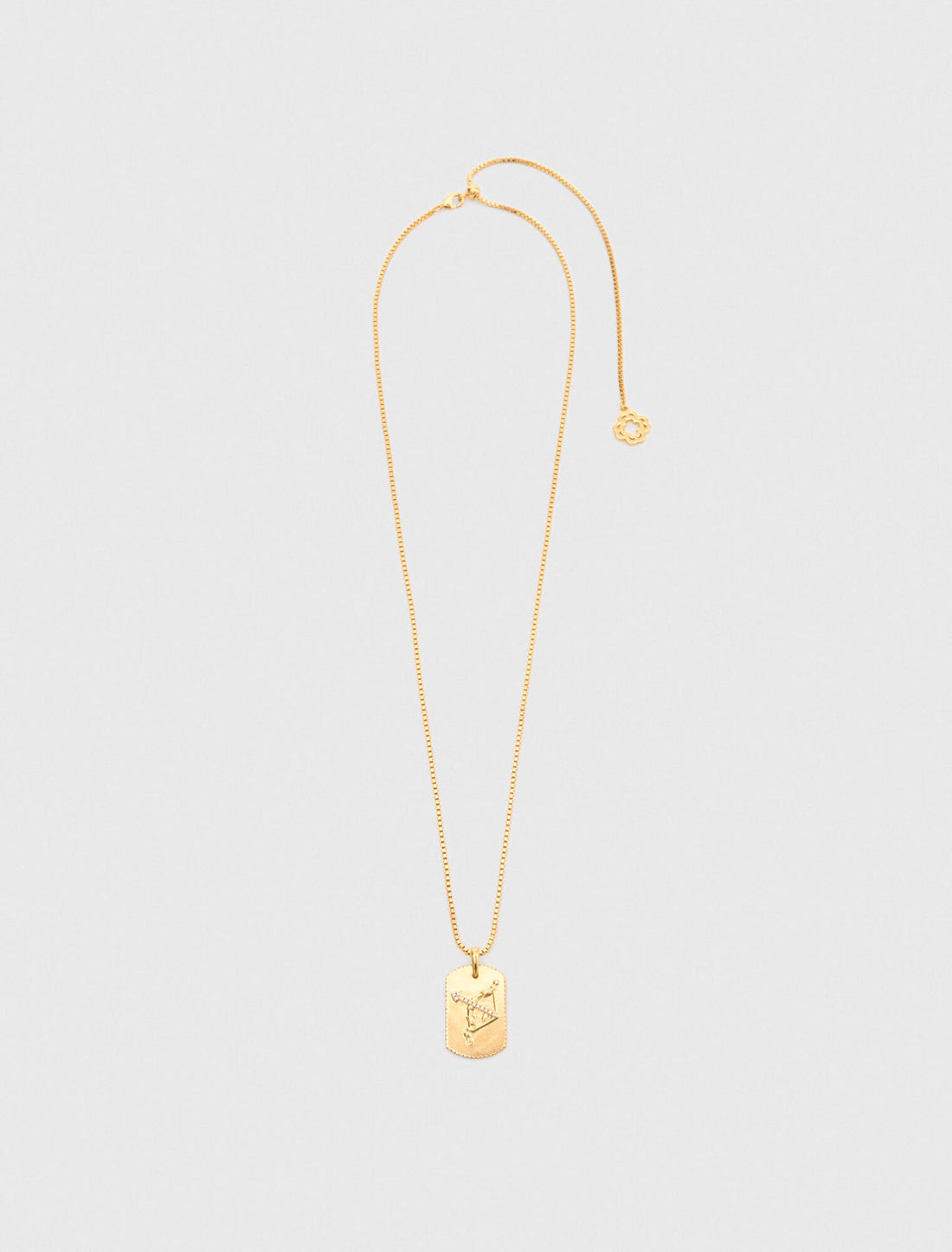 Collar placa signo del zodiaco