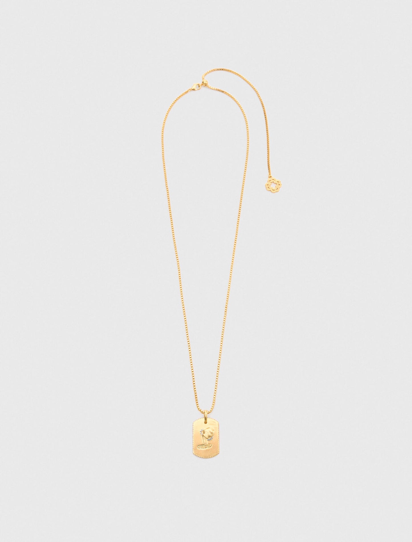 Collar placa signo del zodiaco