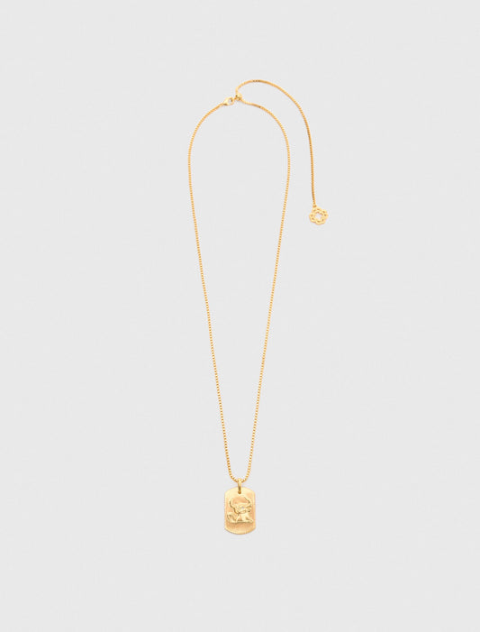 Collar placa signo del zodiaco