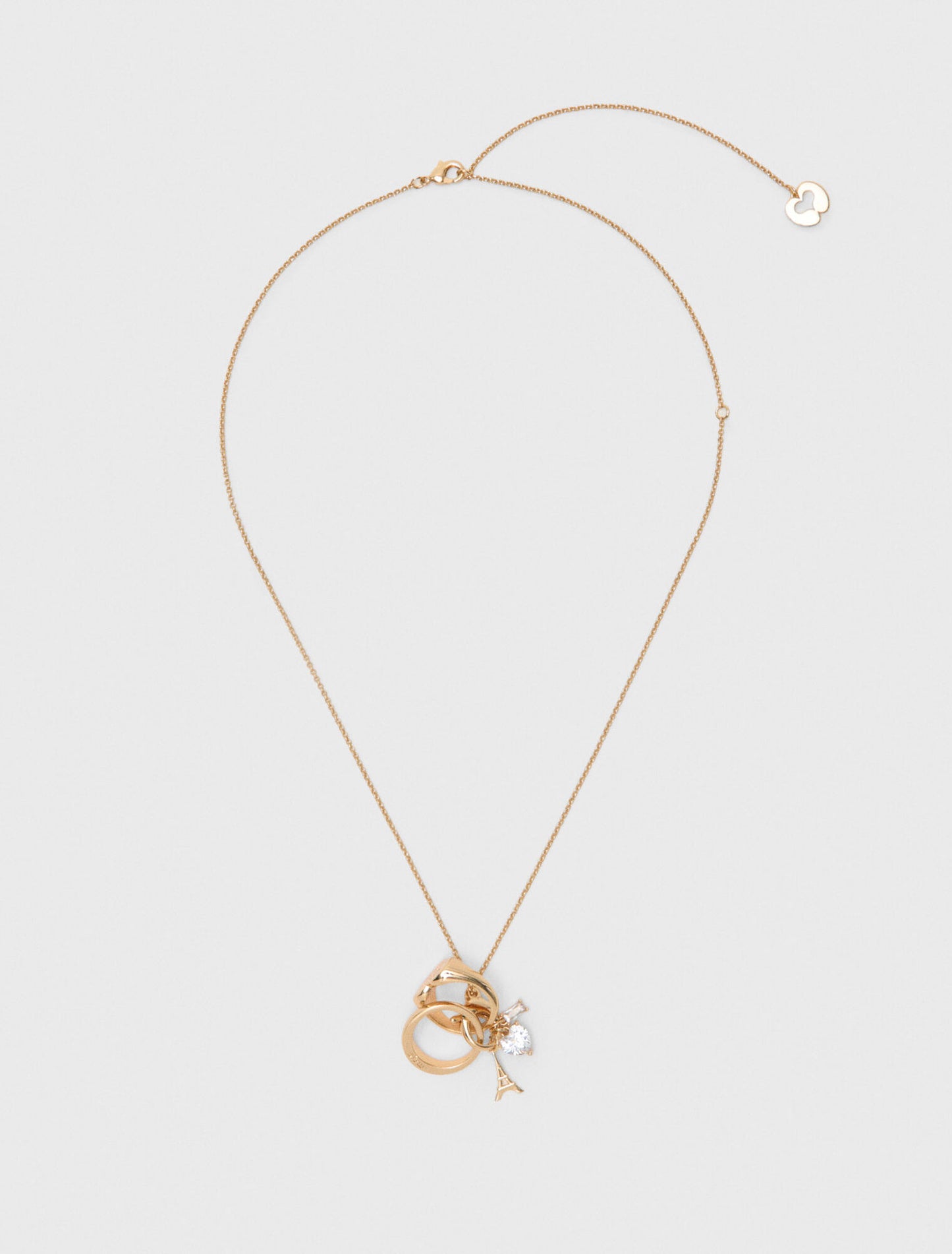 Collar dorado con anillas
