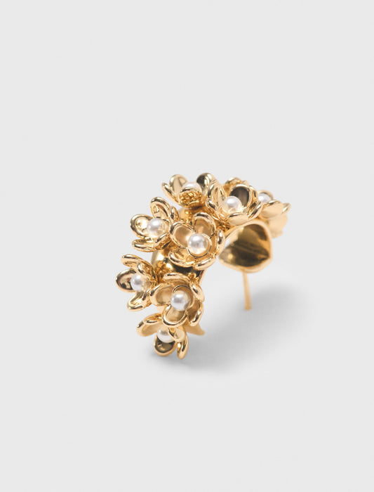 Aros con flores de strass