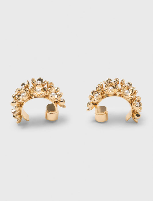 Aros con flores de strass