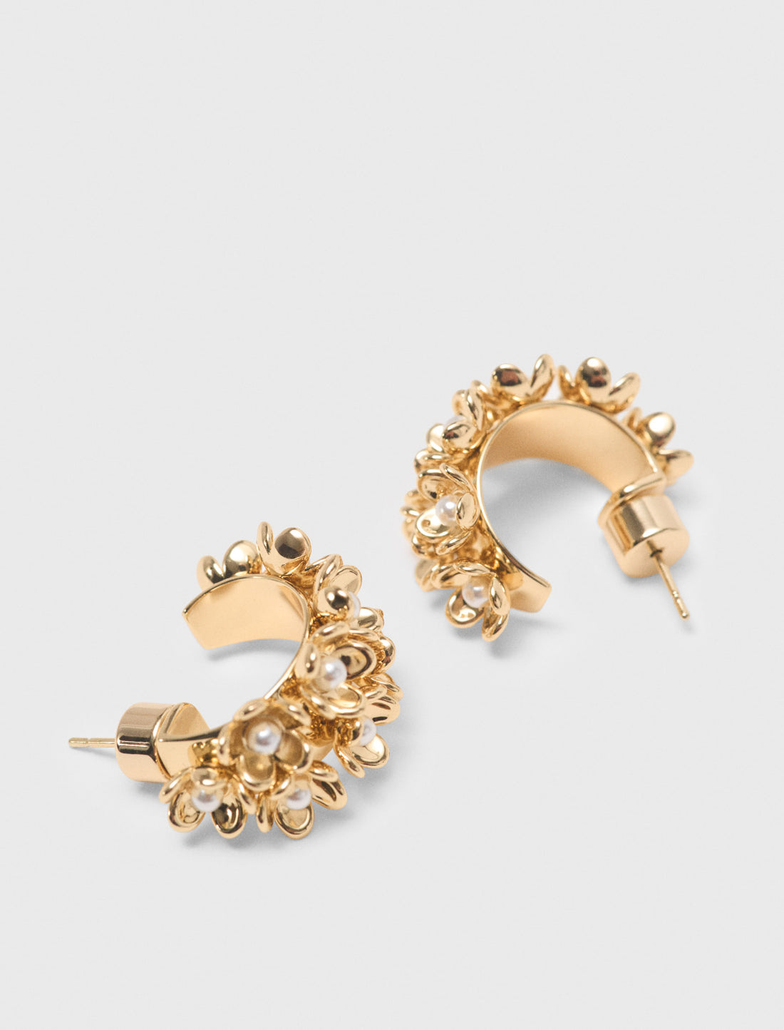 Aros con flores de strass