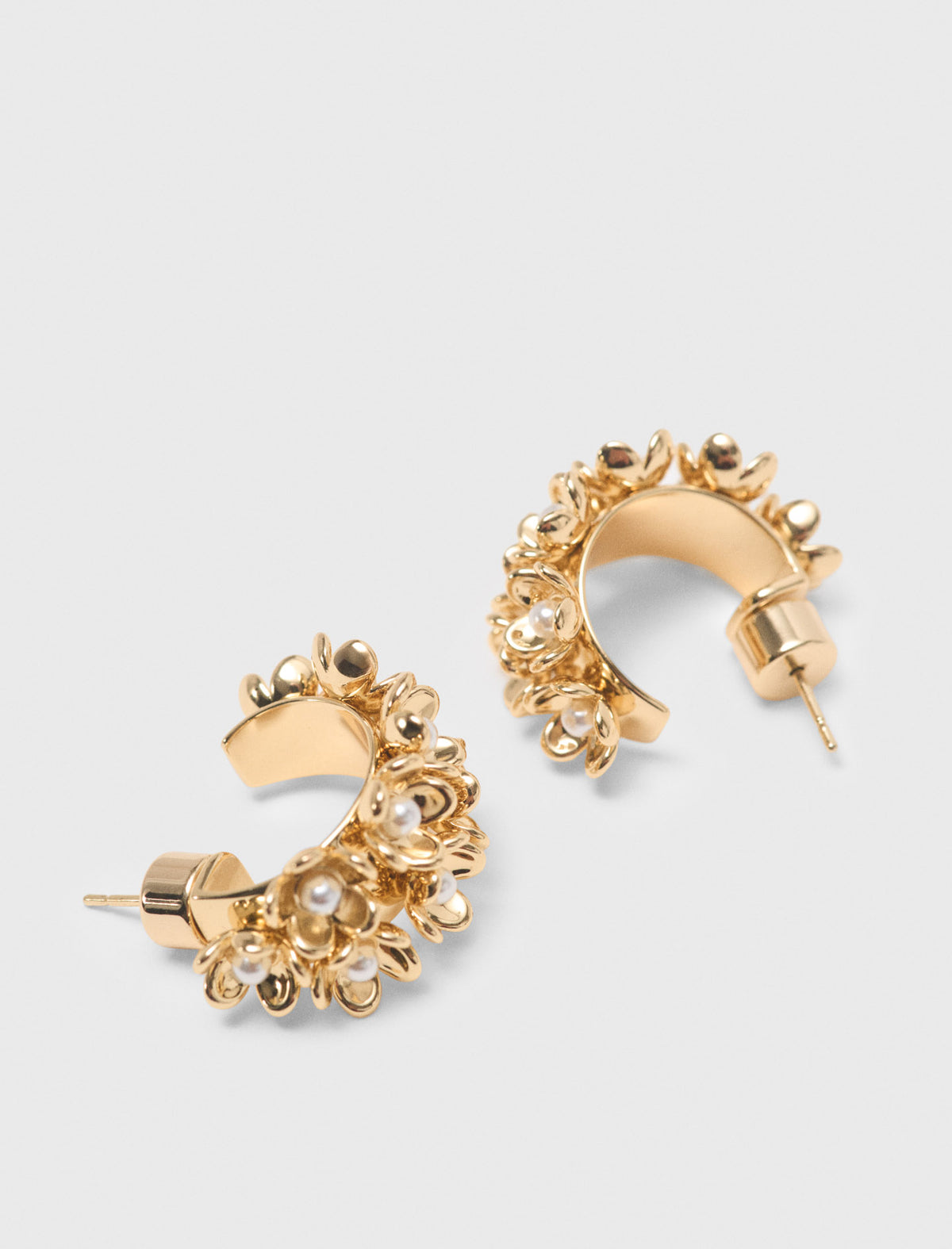Aros con flores de strass