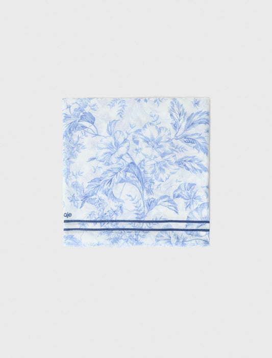 Chal de lana mixta estampado floral