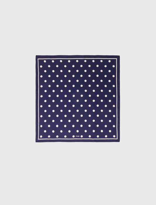 Bandana de seda de lunares