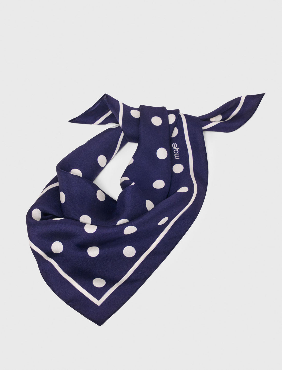Bandana de seda de lunares
