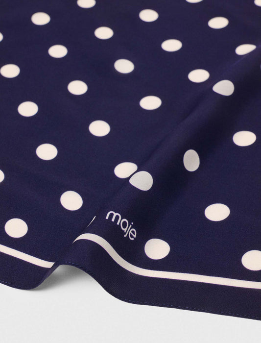 Bandana de seda de lunares