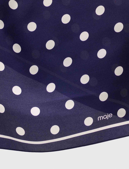 Bandana de seda de lunares