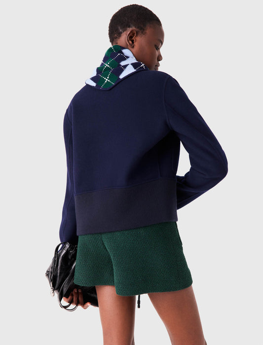 Pañuelo triangular de lana argyle