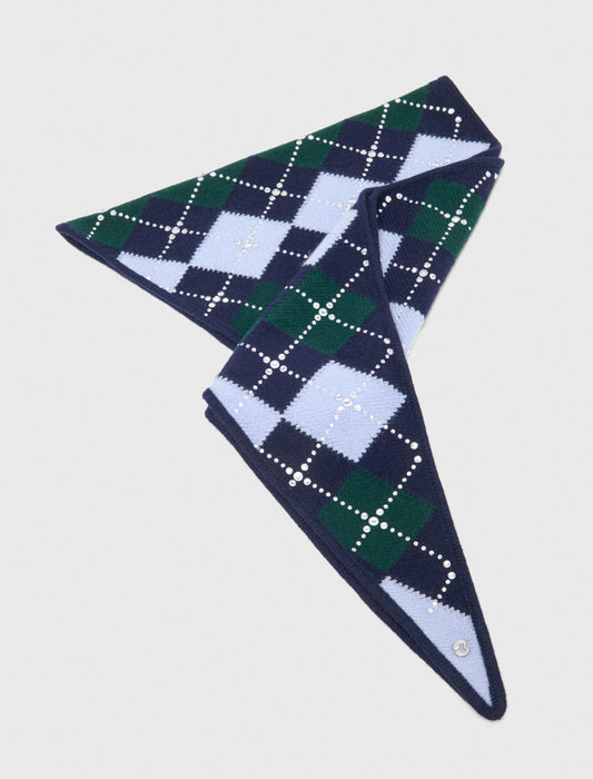Pañuelo triangular de lana argyle