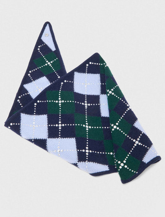 Pañuelo triangular de lana argyle