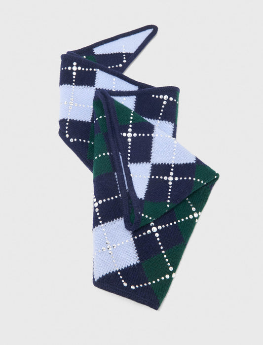 Pañuelo triangular de lana argyle