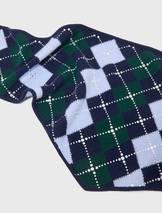 Pañuelo triangular de lana argyle