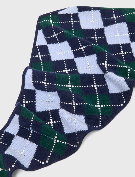 Pañuelo triangular de lana argyle
