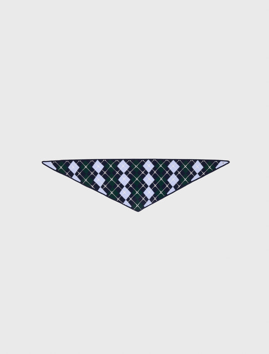 Pañuelo triangular de lana argyle