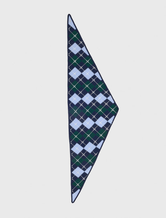 Pañuelo triangular de lana argyle
