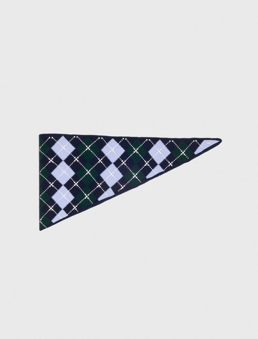 Pañuelo triangular de lana argyle