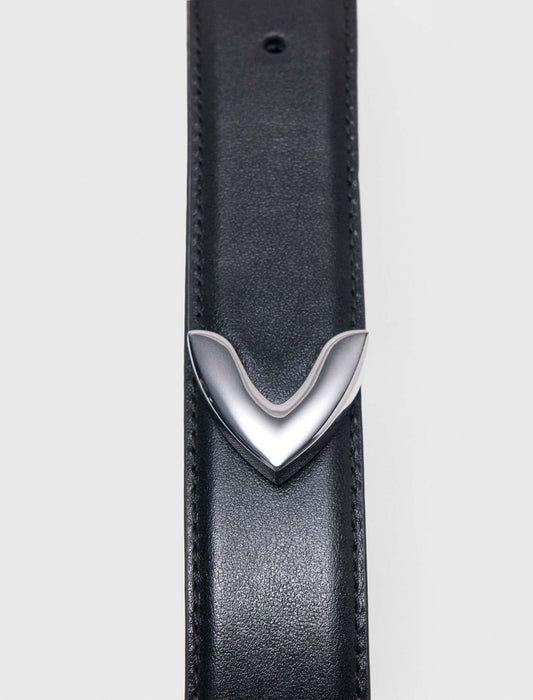 Cinturón de cuero liso