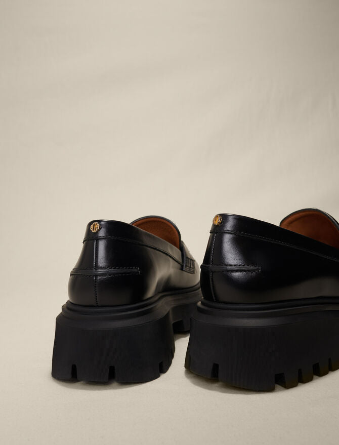 Mocasines de piel con plataforma