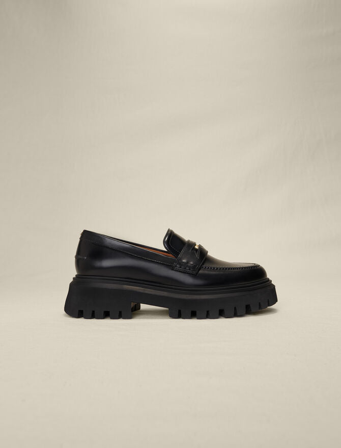 Mocasines de piel con plataforma