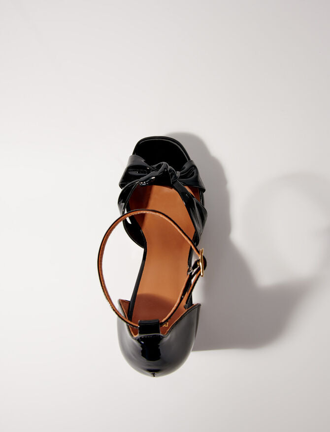 Sandalias de cuero de plataforma