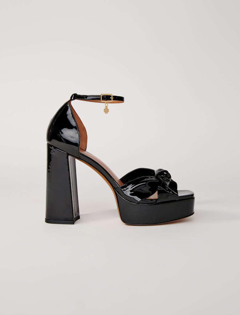 Sandalias de cuero de plataforma