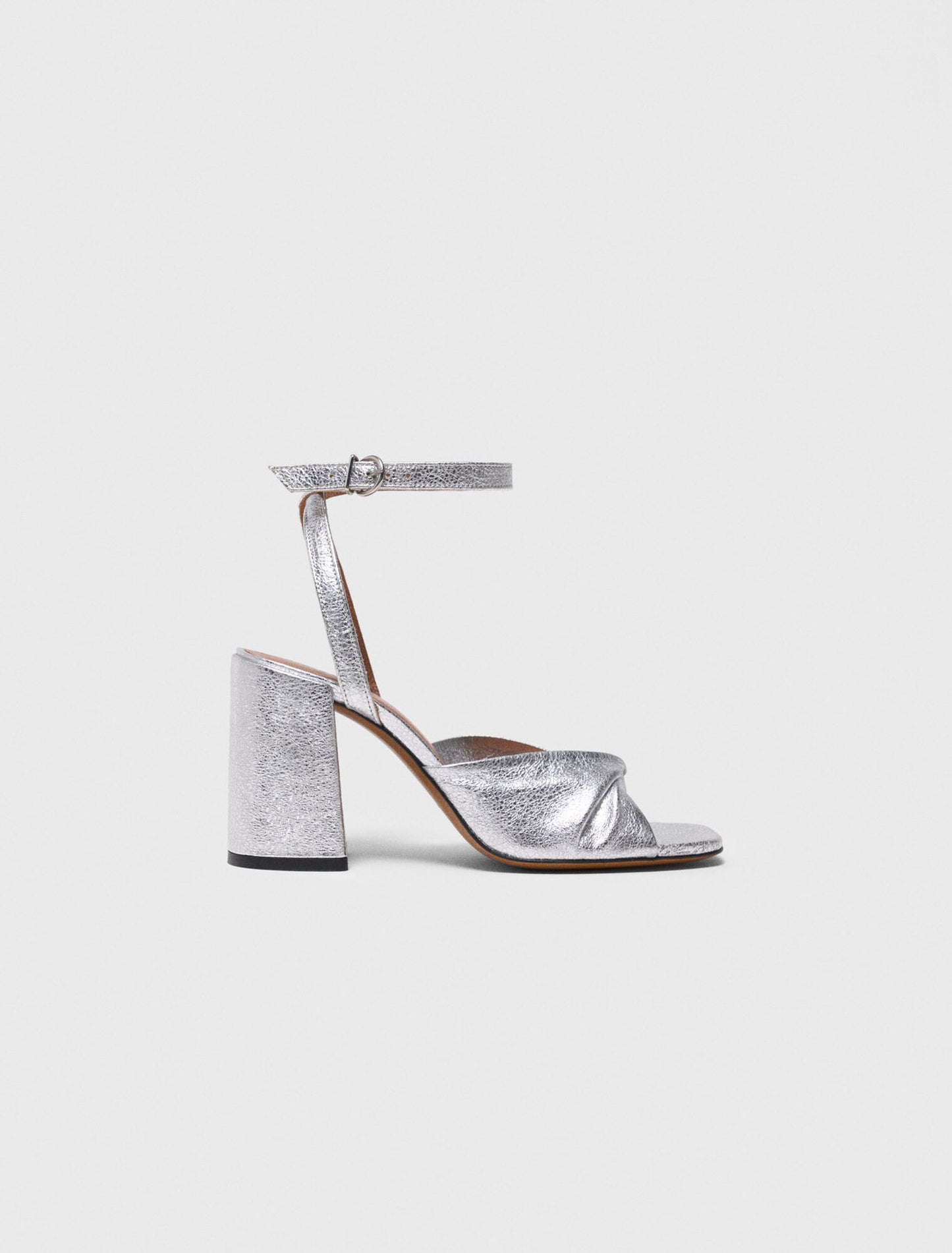 Sandalias de tacón metalizadas