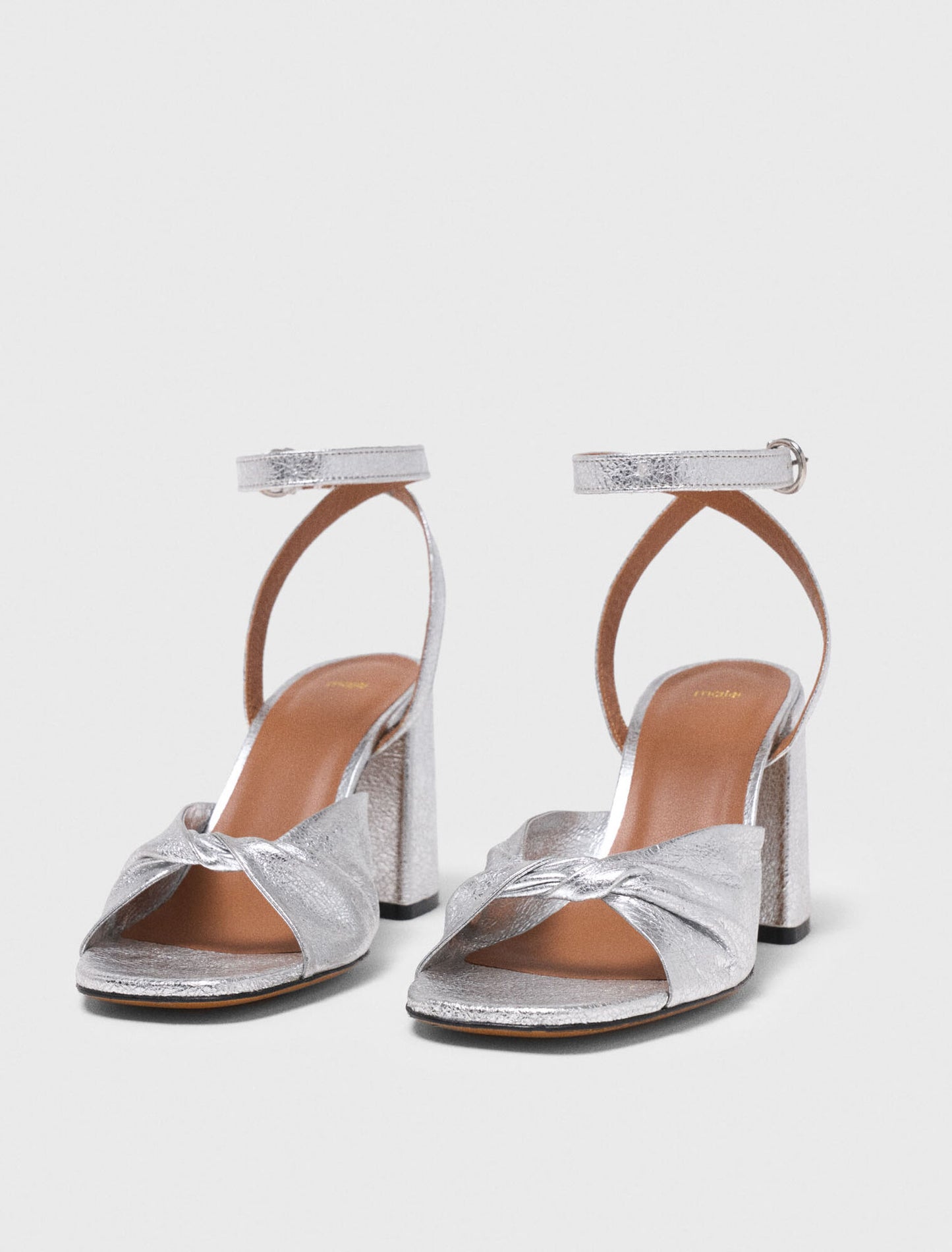 Sandalias de tacón metalizadas