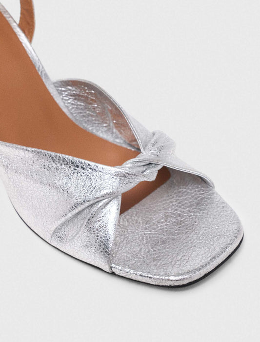 Sandalias de tacón metalizadas