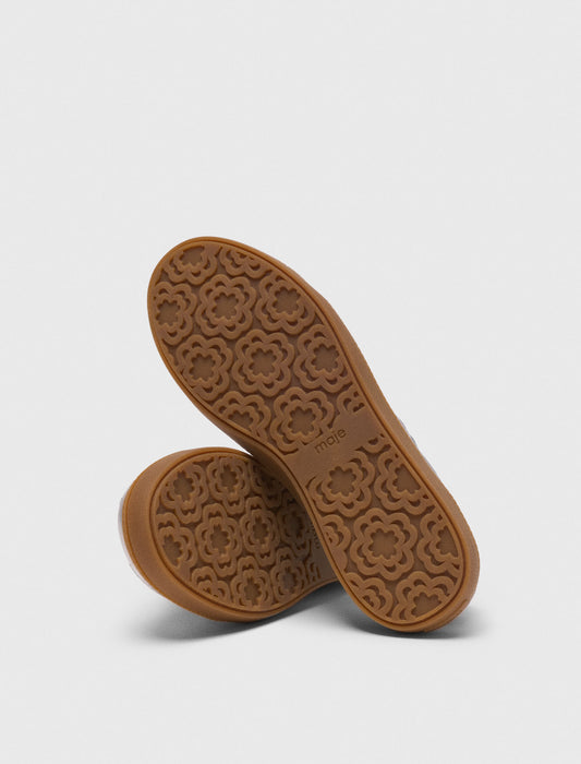 Zapatillas de piel metalizada