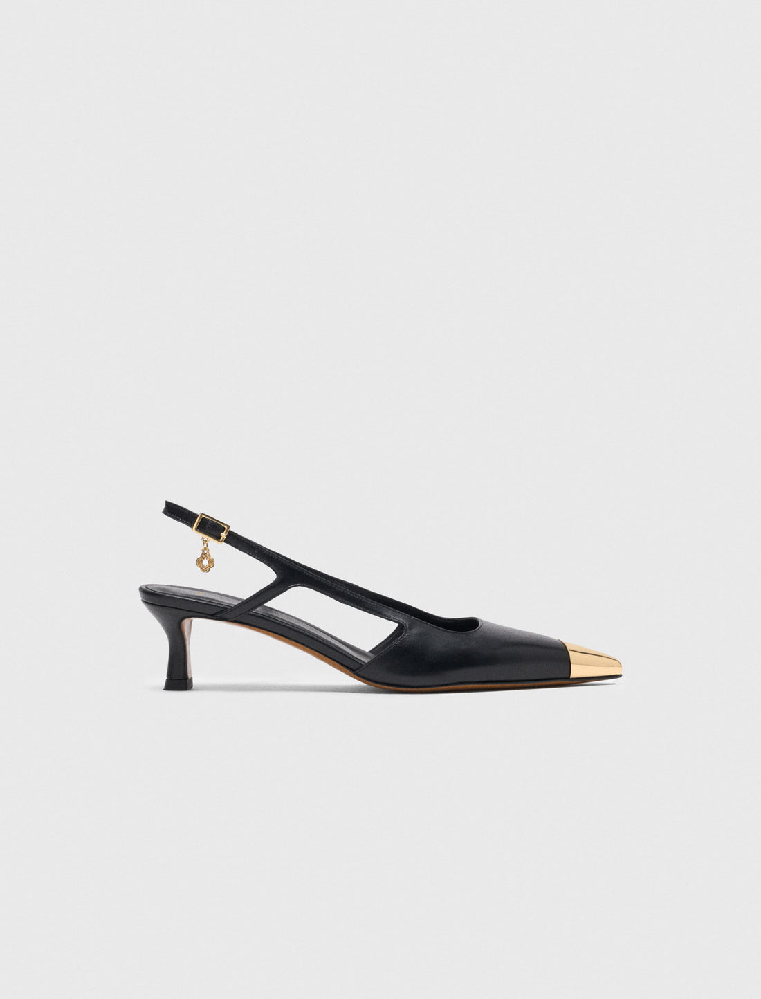 Zapatos de tacón slingback de piel