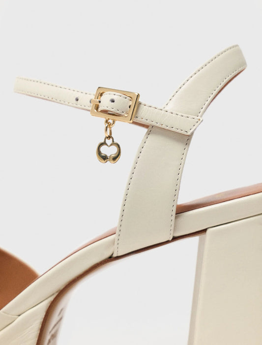 Sandalias de cuero de plataforma