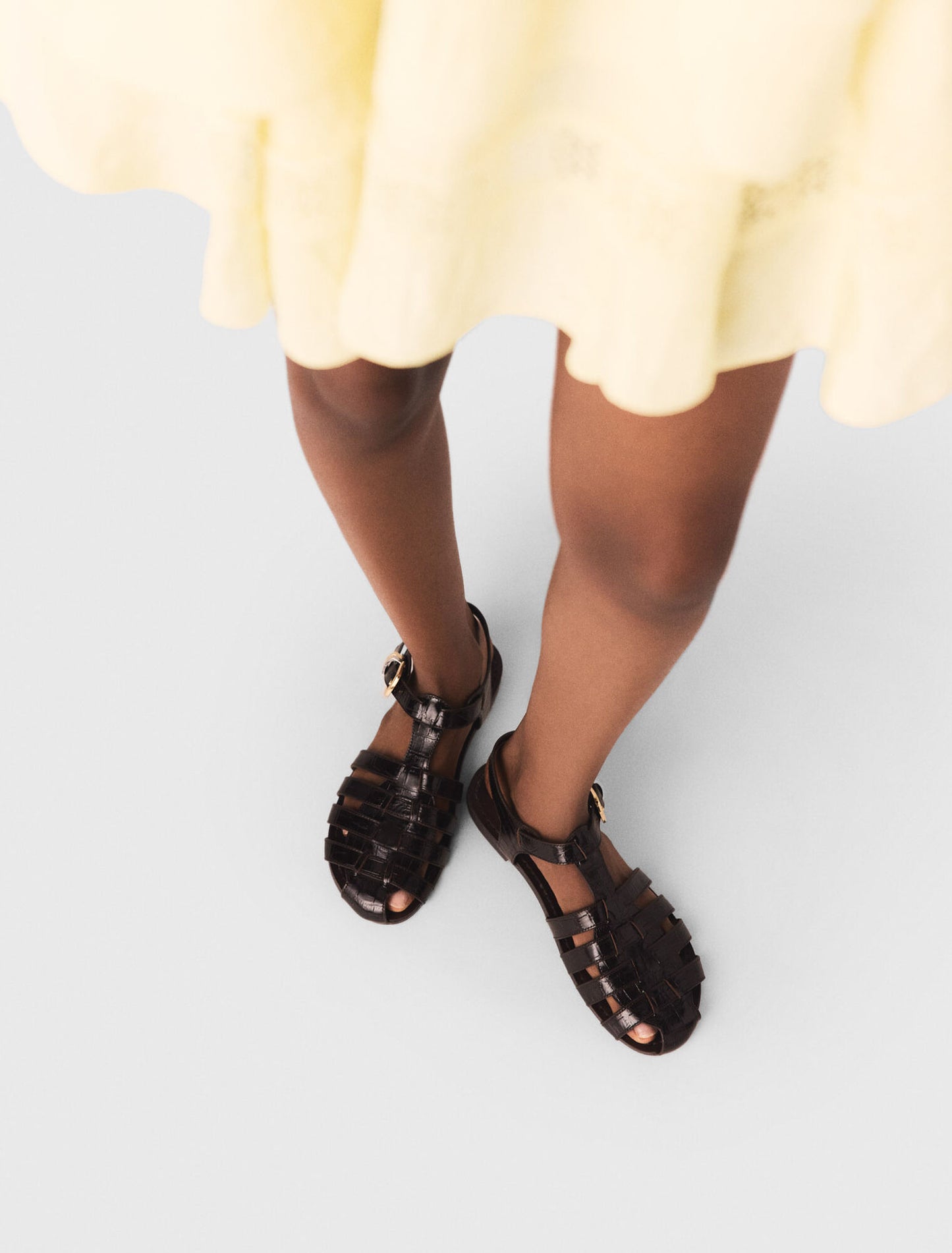 Sandalias multitiras de piel