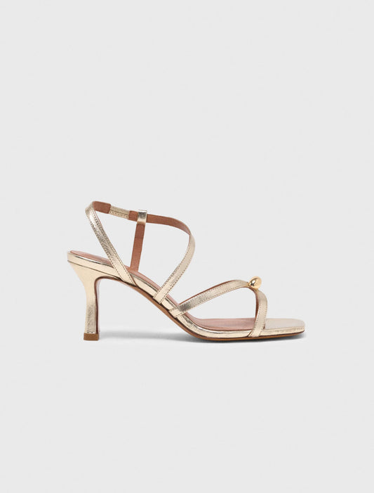 Sandalias multitiras metalizadas