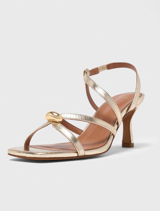Sandalias multitiras metalizadas