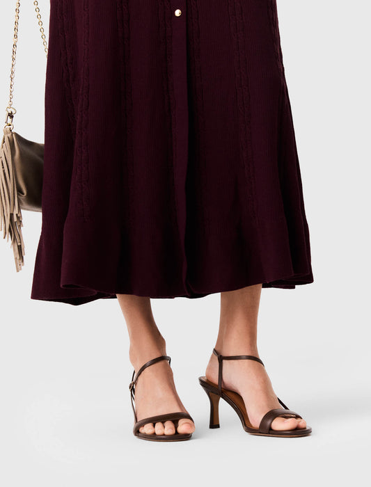Sandalias de piel con tiras