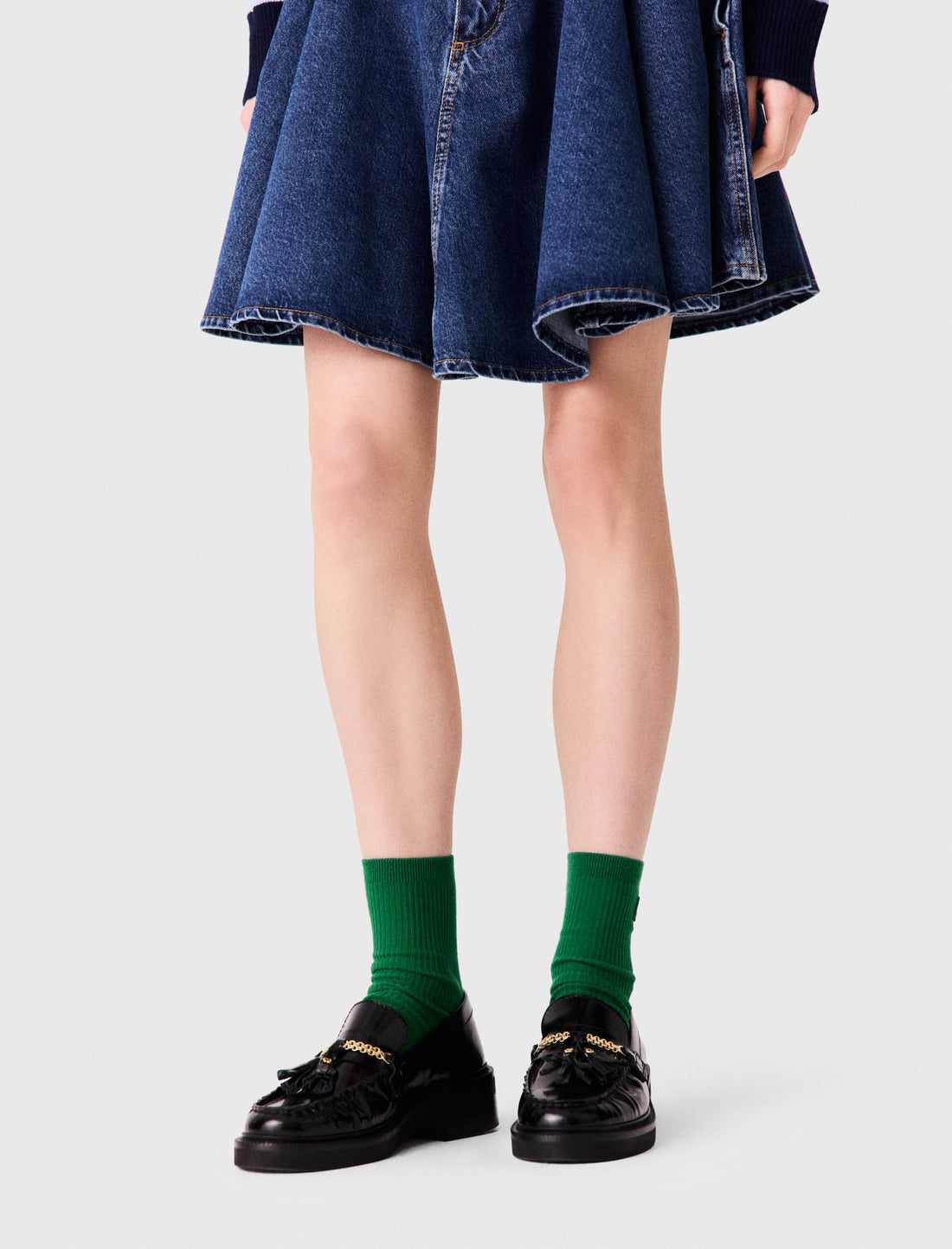Mocasines de piel plisados