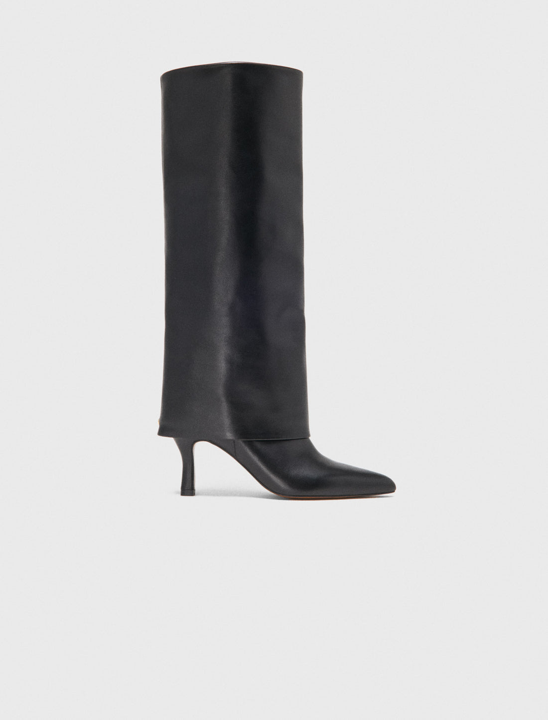 Botas tubulares de tacón de piel