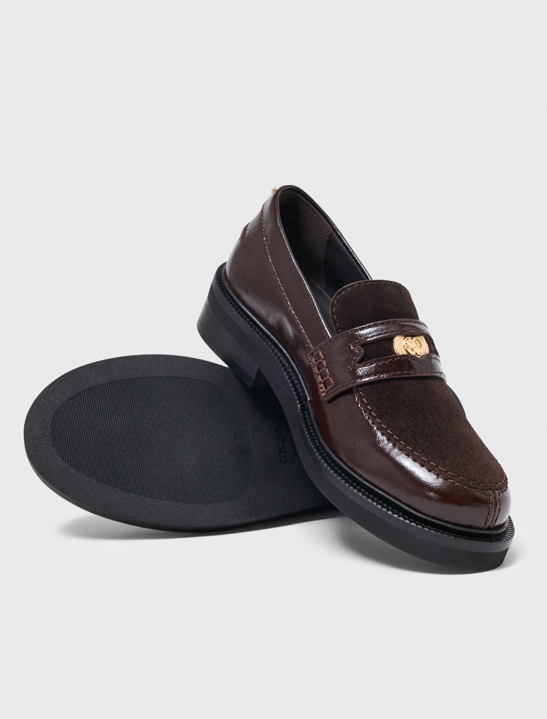 Mocasines de piel y ante