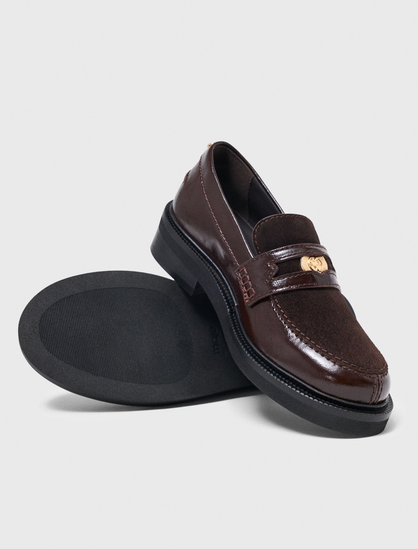 Mocasines de piel y ante