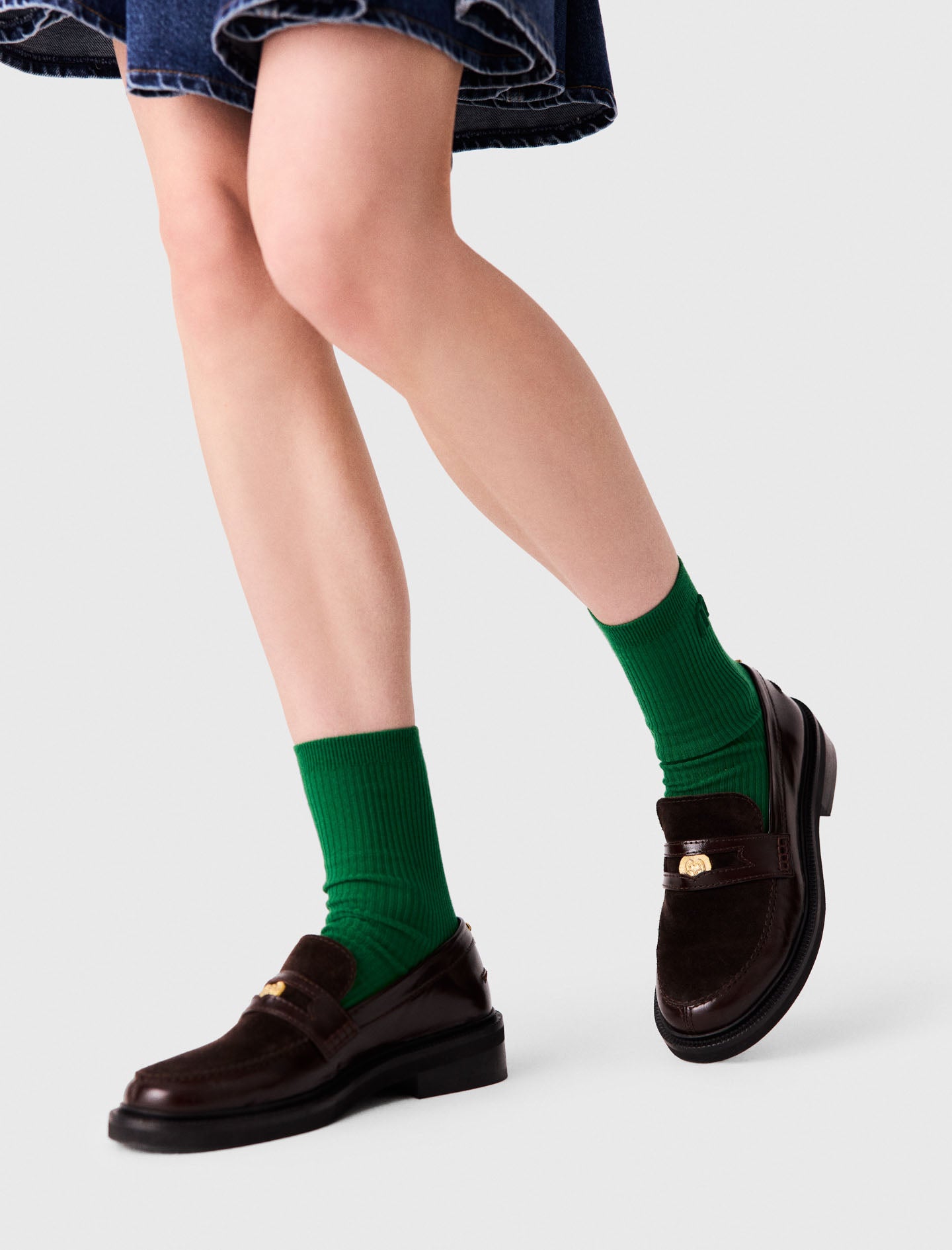 Mocasines de piel y ante