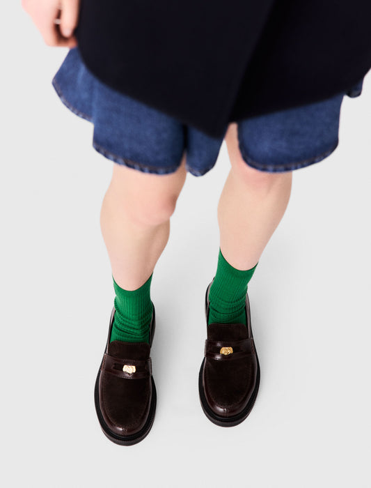 Mocasines de piel y ante