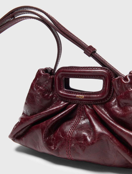 Mini clutch de piel craquelada