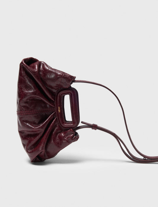 Mini clutch de piel craquelada