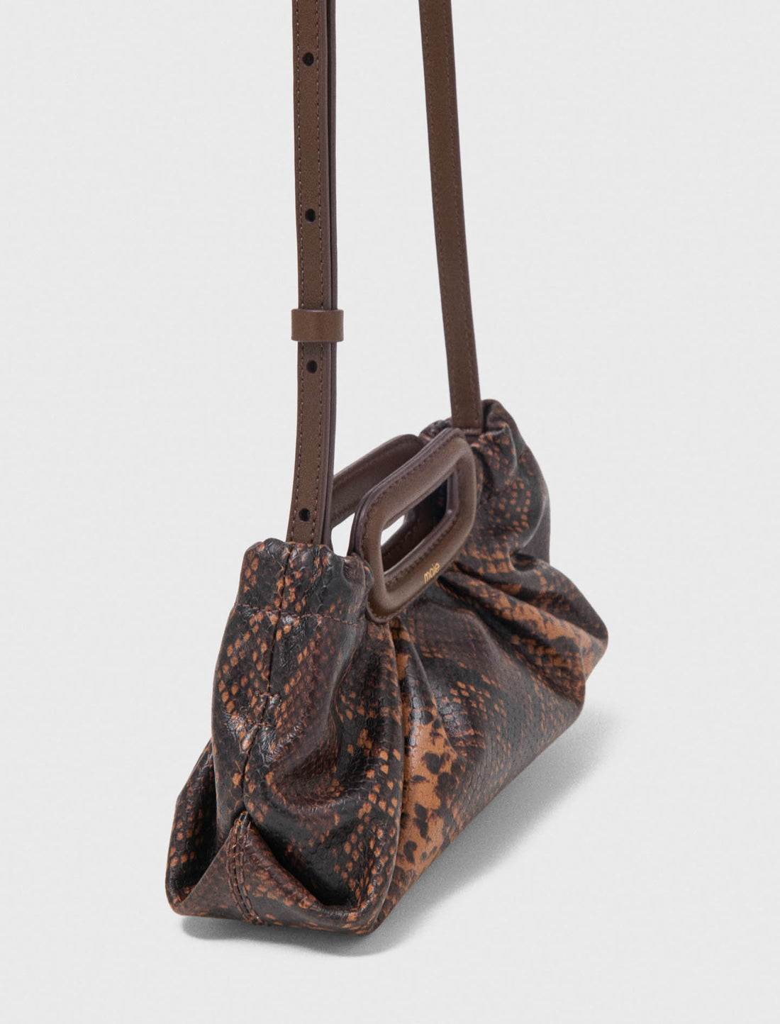 Milpli mini Clutch de piel grabada