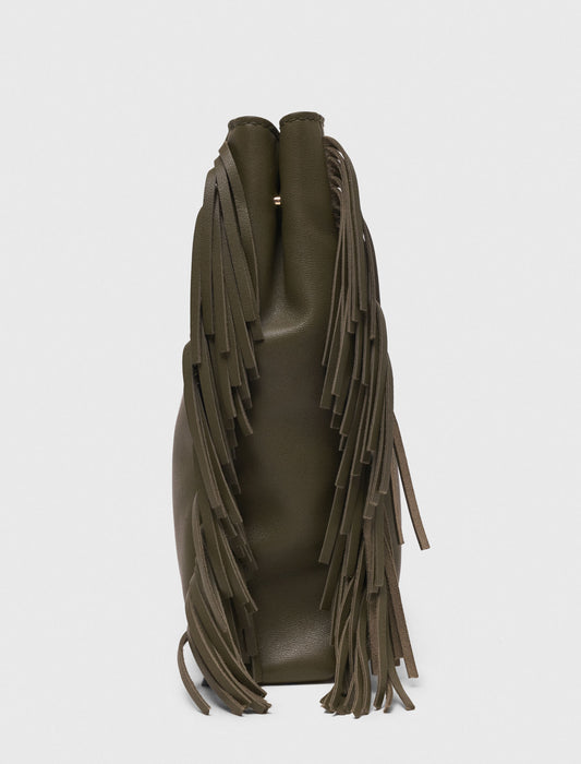 Bolso M de cuero liso